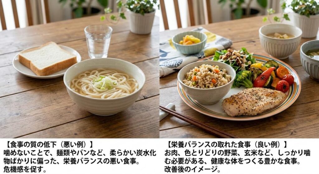 噛む力を維持する食事の例